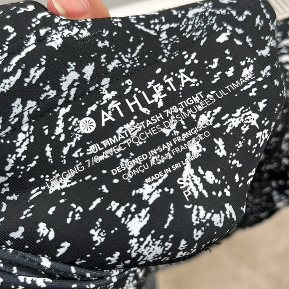 Athleta Ultimate Stash Pocket Capri Printed size Small Activewear - Picture 6 of 11